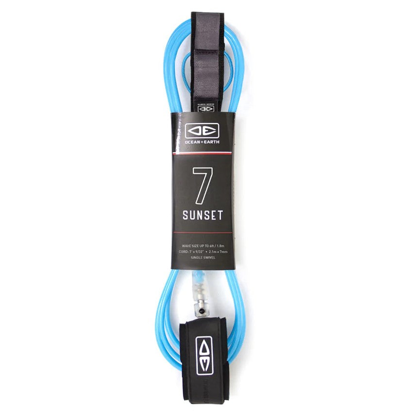 OCEAN AND EARTH 7' SUNSET LEASH in blue