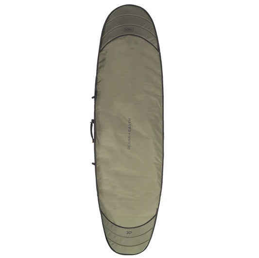 Ocean and Earth 8'6 HYPA Longboard Cover in khaki showing the top