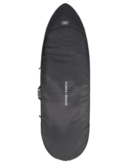 Ocean and Earth Cor-X 6'4 Fish Surfboard Day Cover in black