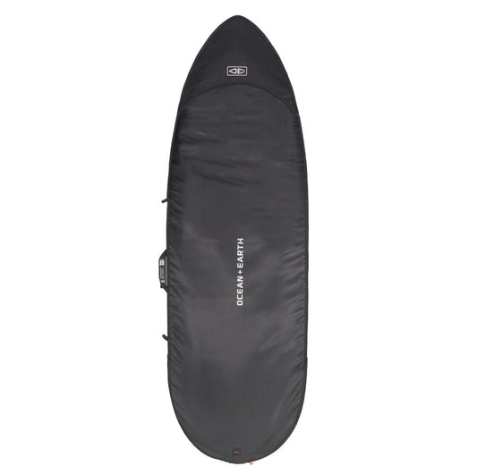 Ocean and Earth Cor-X 7'0 Fish Surfboard Day Cover in black from the top