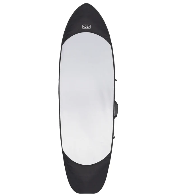 Ocean and Earth Hypa 6'4 2 Surfboard/FIsh Travel Cover in black and white from the bottom