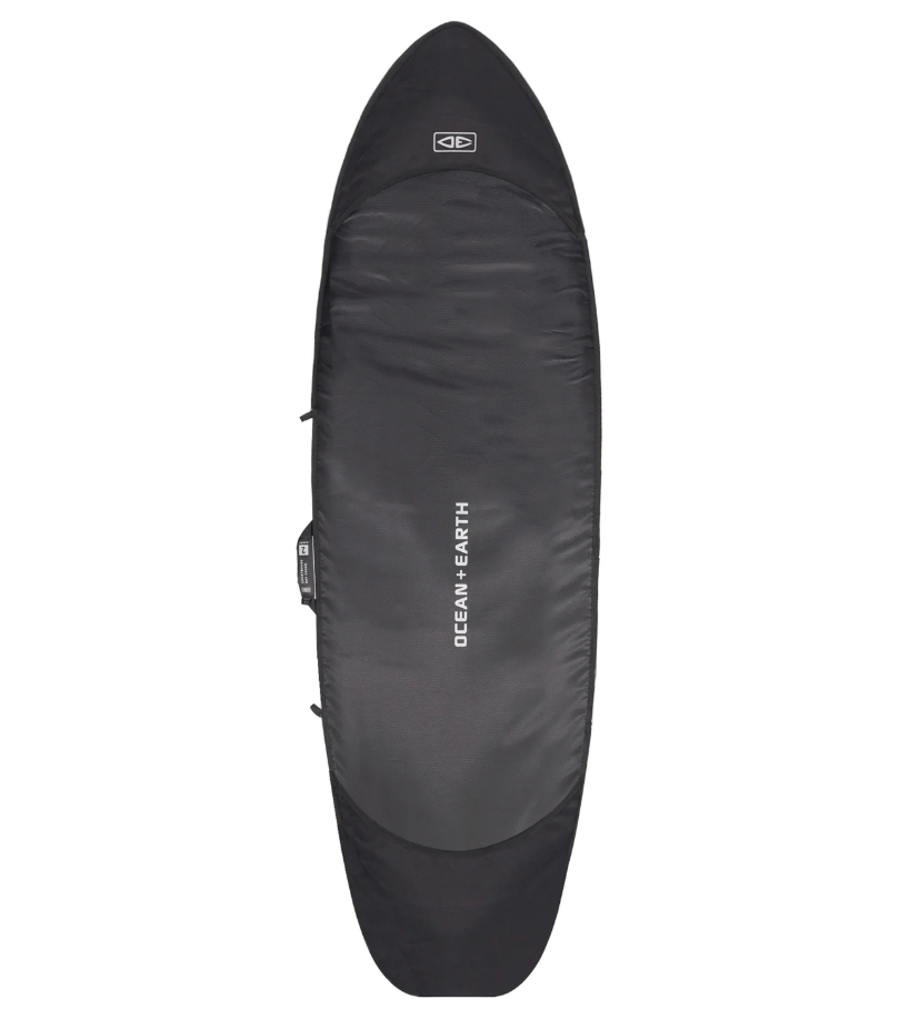 Ocean and Earth Hypa 6'4 2 Surfboard/FIsh Travel Cover in black from the top