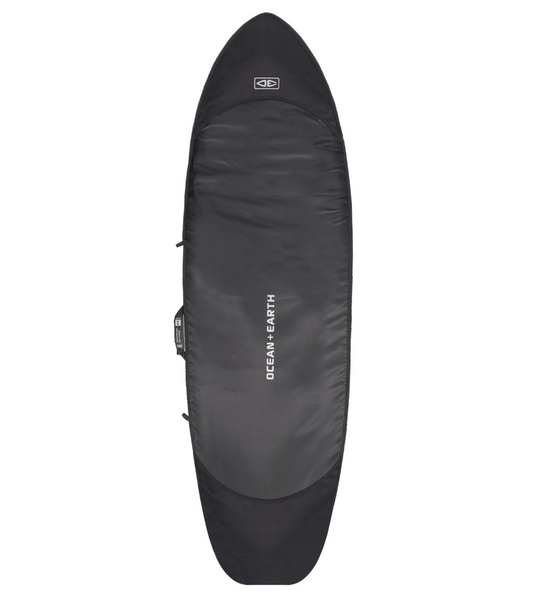 Ocean and Earth Hypa 6'4 2 Surfboard/FIsh Travel Cover in black from the top