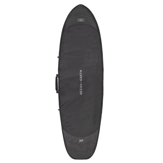 Ocean and Earth 7'4 HYPA Fish Day Cover in black from the top