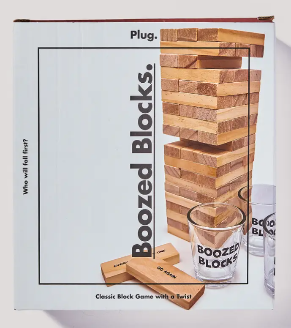 Plug Boozed Blocks - Drinking Game in box
