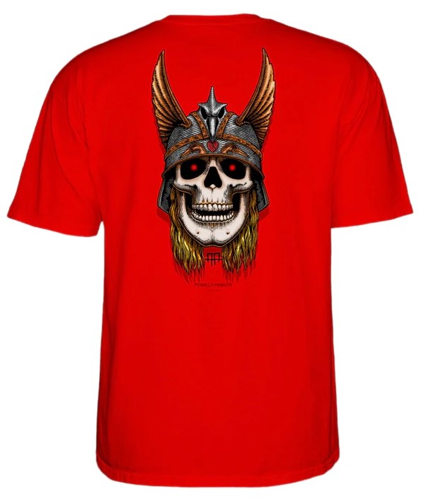 Powell Peralta Andy Anderson Skull Tee in red showing back