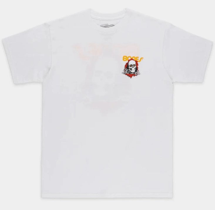 Powell Peralta Ripper Tee in white showing front print