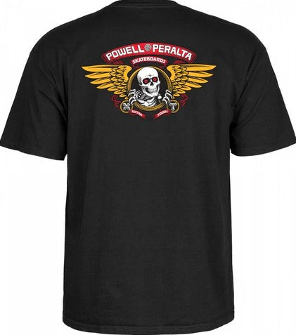 Powell Peralta Winged Ripper Tee  in black showing back print