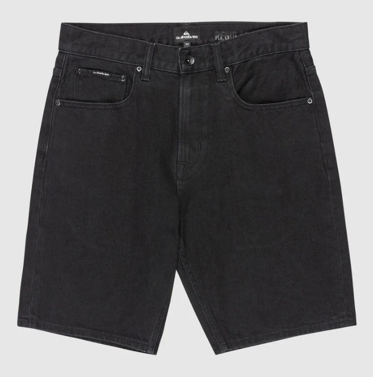 Quiksilver Aqua Cult 20" Denim Shorts in black from front