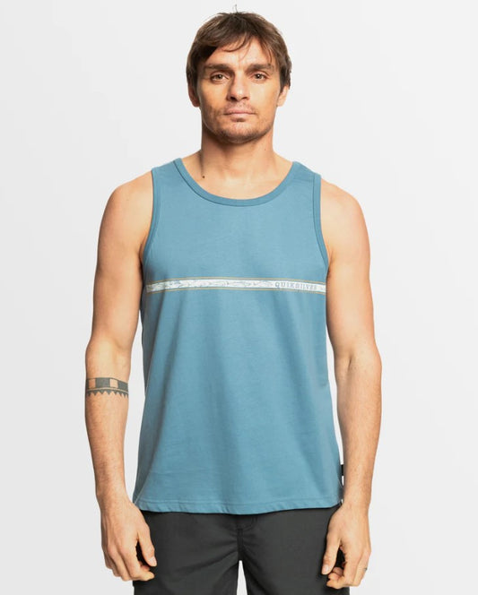 Quiksilver Bait Stripe Tank in aegean blue