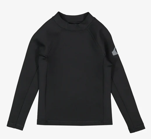 Quiksilver Boys Everyday Heat LS Thermal Rashie in black from front