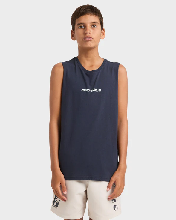 Quiksilver Next Gen Youth Muscle in navy colourway on child model