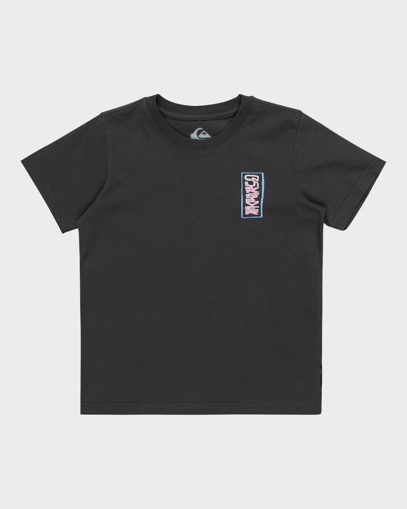 Quiksilver Boys Sunrise Bowl Tee in color dark shadow front view