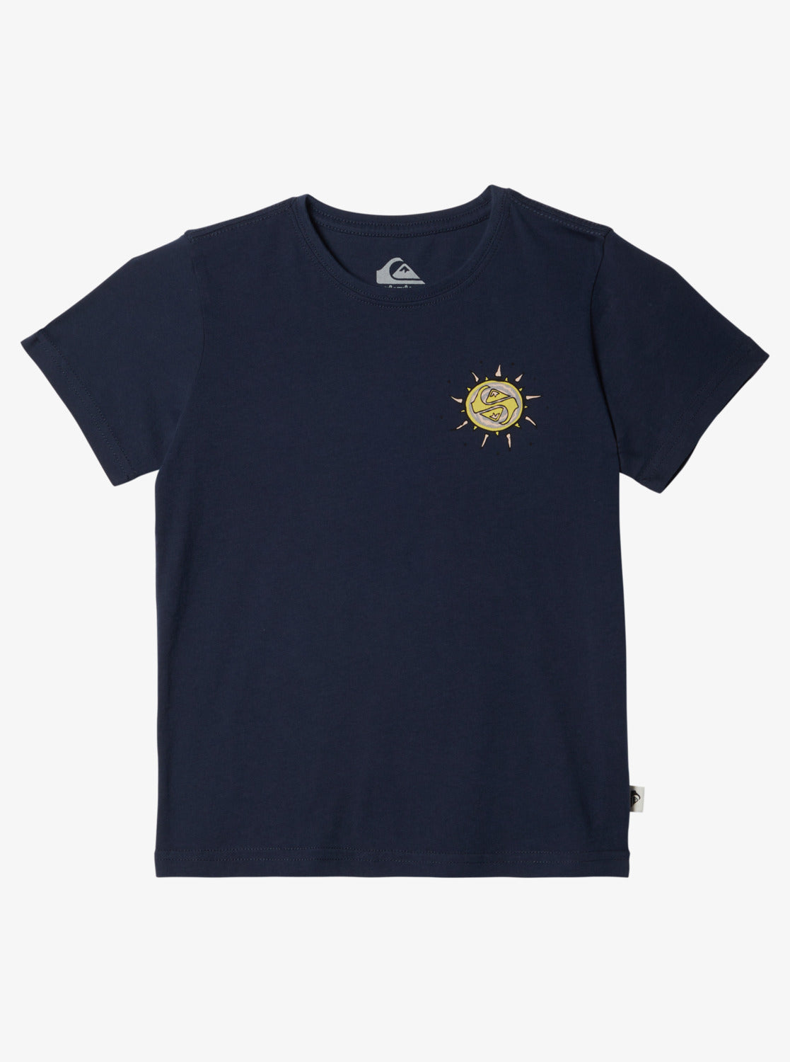 Quiksilver Tribal Suns Groms Tee in darj navy tee from front