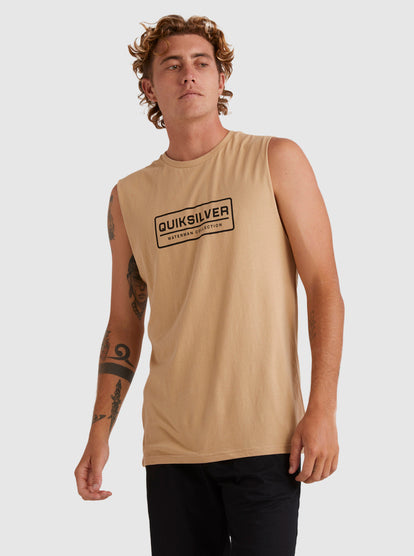 Quiksilver Clear Lines Muscle Tee in incense from front