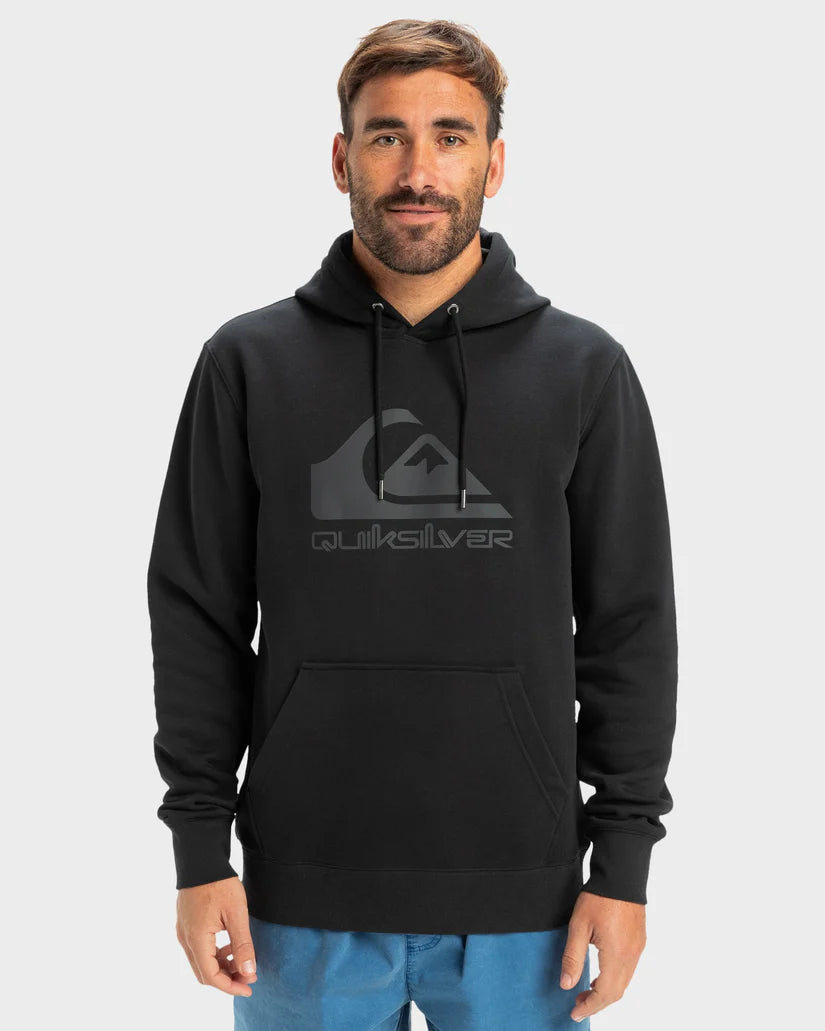 Quiksilver Comp Logo Hoodie in black on model