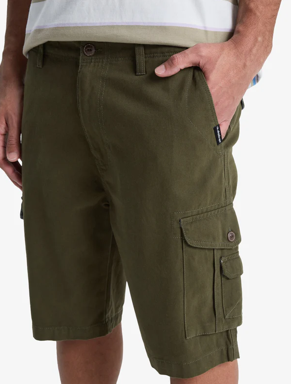 Quiksilver Crucial Battle Cargo Shorts in grape leaf from side