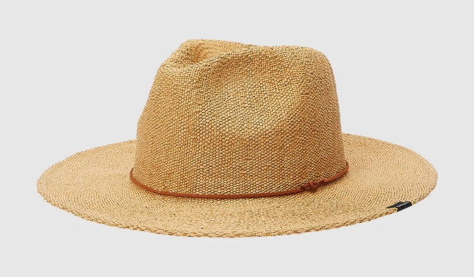 Quiksilver Crushy Mens Straw Hat in khaki from front/side view