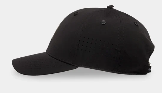 Quiksilver Decades Tech Snapback Cap from side in black