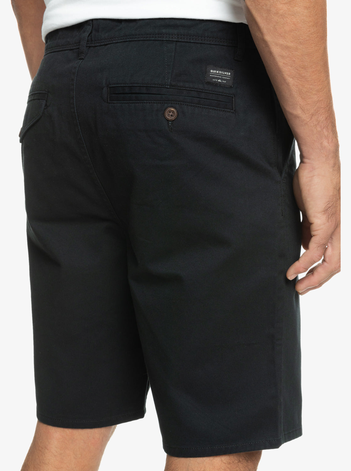 Quiksilver Everyday Chino Light Walkshorts in black from rear