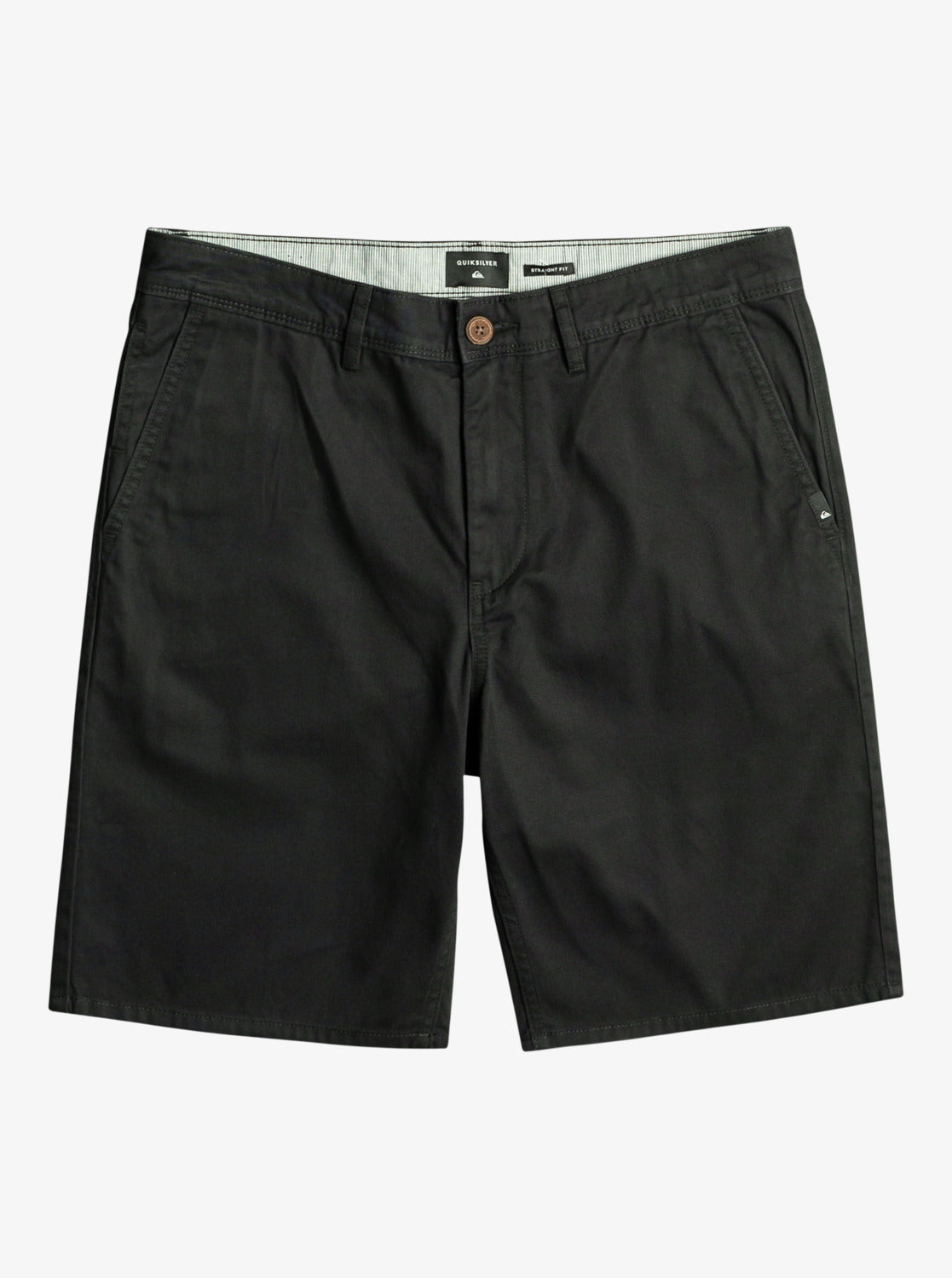 Quiksilver Everyday Chino Light Walkshorts in black from front in flat lay