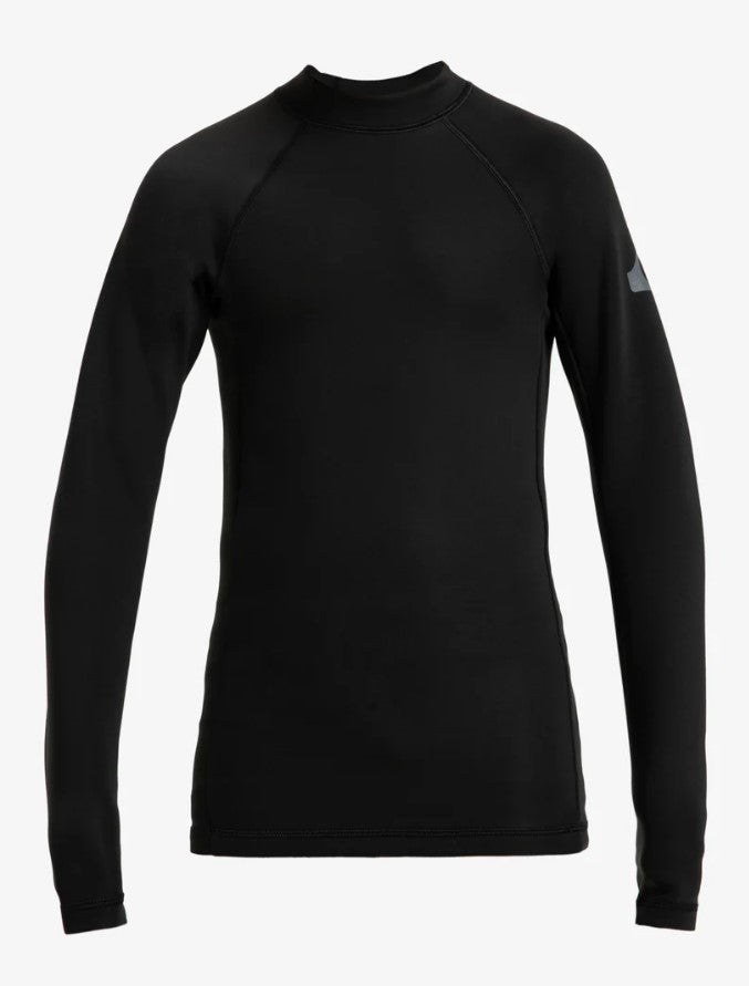Quiksilver Everyday Heat Long Sleeve Youth Thermal Rashie in black from front
