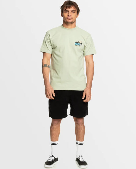 Quiksilver Future Islands Tee in desert sage from front