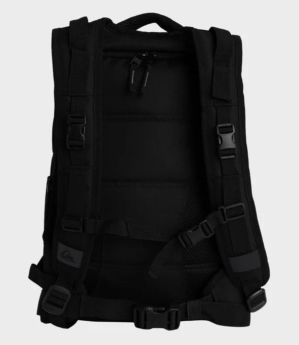 Quiksilver Grenade 32 Litre Premium Backpack in black showing the rear