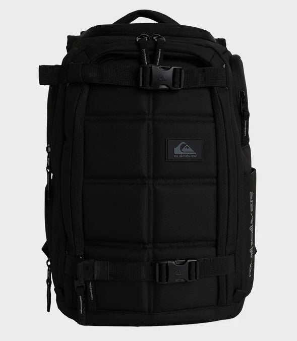 Quiksilver Grenade 32 Litre Premium Backpack in black showing the front