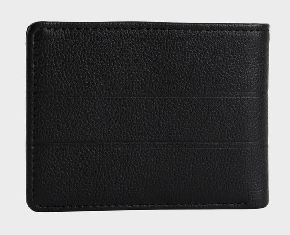 Quiksilver Gut Fiver Leather Wallet
  in black from rear