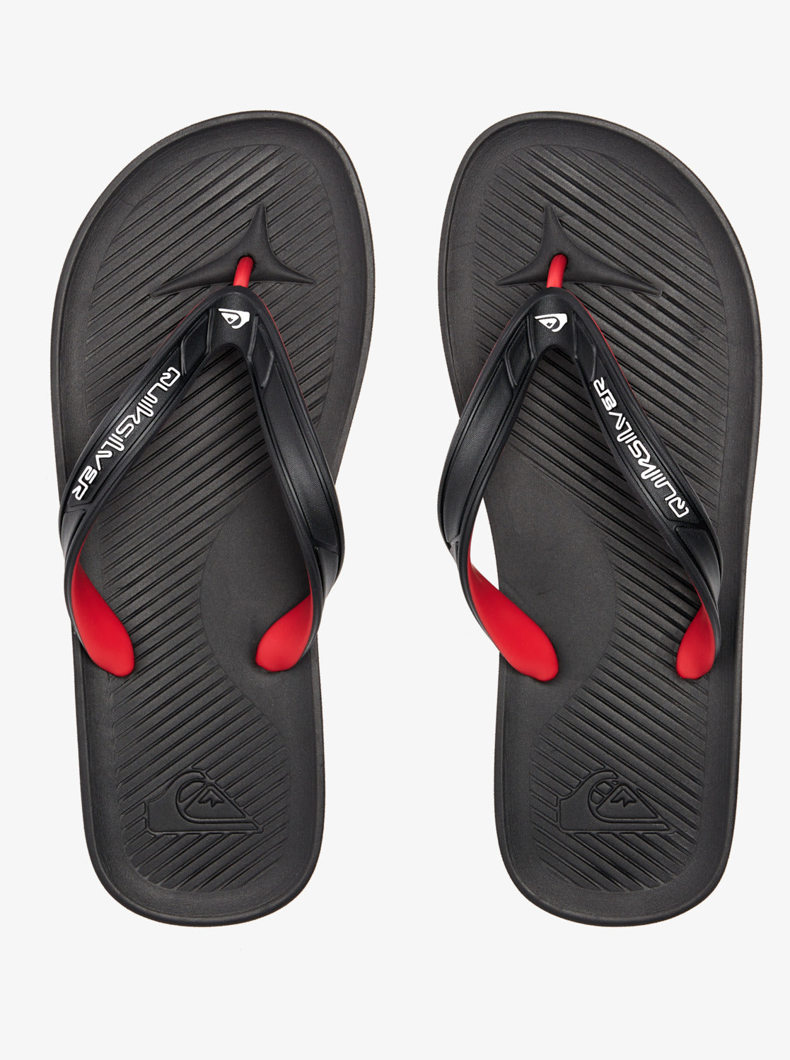 Quiksilver Haleiwa Core Jandals in black 3 colourway, black, red, green, yellow