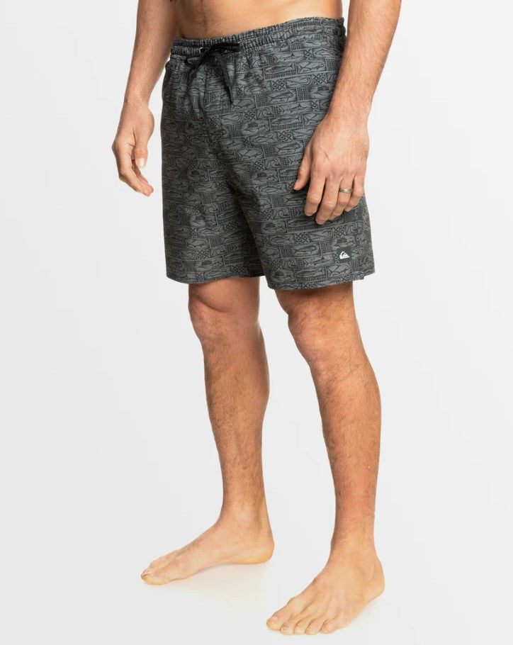 Quiksilver Hana Bay 17" Volley Shorts in colour black