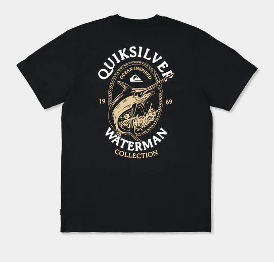 Quiksilver Hard Line T-Shirt in black from rear