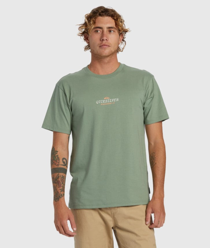 Quiksilver Hibiscus Tee in sea spray colourway from front