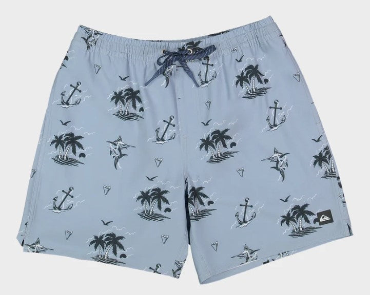 Quiksilver Horizon Haze Volley Shorts from front flatlay