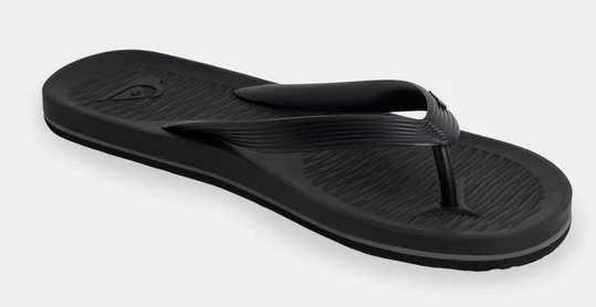 Quiksilver Makua Core Jandals in black from front