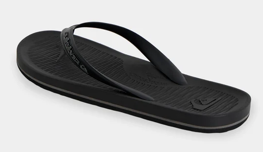 Quiksilver Makua Core Jandals in black from rear