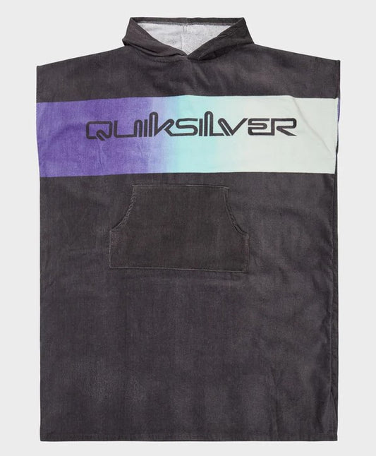 Quiksilver Mens Hooded Towel in iron gate colourway from front