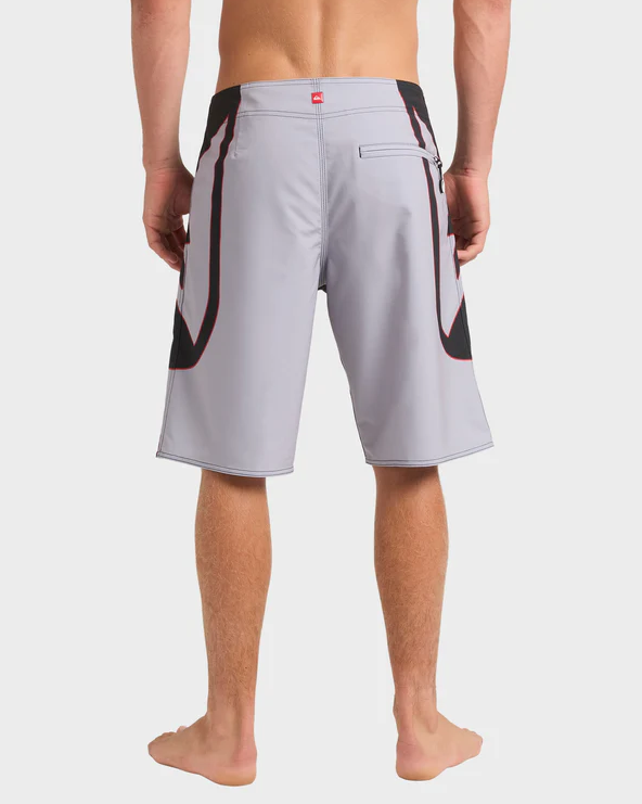 Quiksilver Interceptor 21" Men's Boardshorts in black with grey and red detail from rear