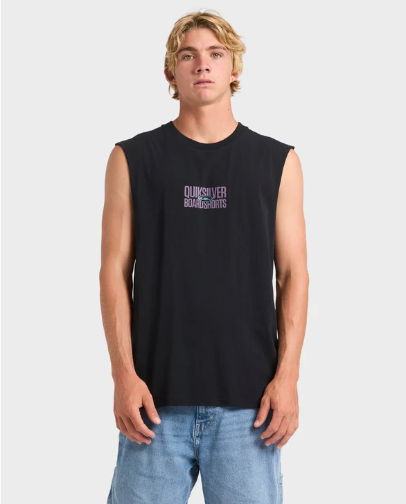 Quiksilver Mega Stack Muscle Top in black from front