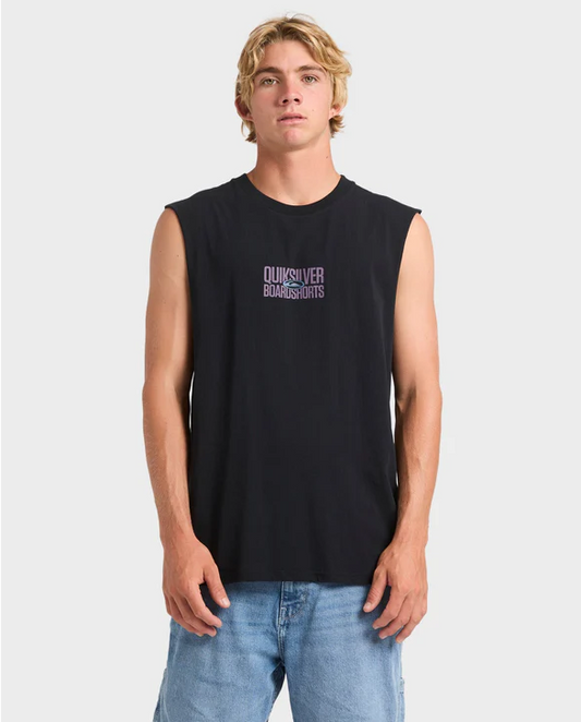 Quiksilver Mega Stack Muscle Top in black from front