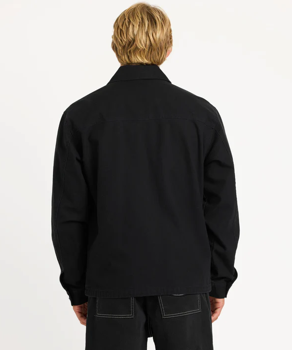Quiksilver Mercury Coach Jacket
 in black from rear