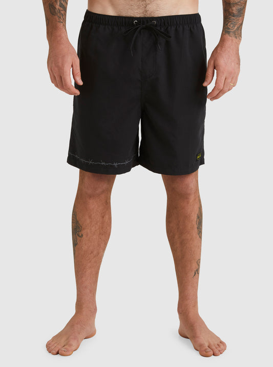 Quiksilver Mikey 18" Volley Shorts in black from front