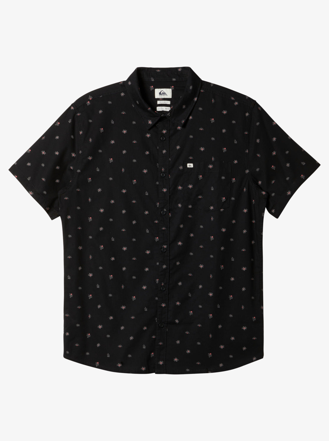 Quiksilver Minimo SS Shirt front flat lay image in black