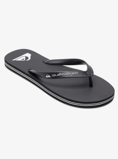 Quiksilver Molokai Core Jandals in black and white from side