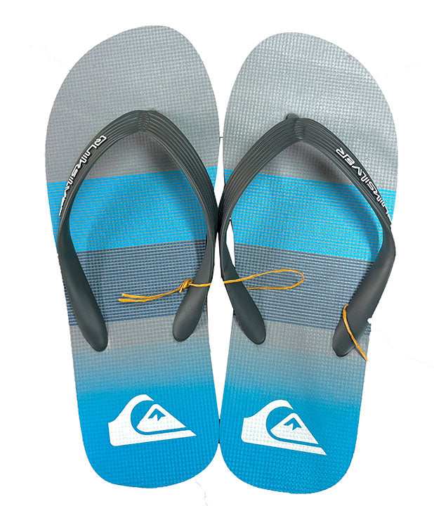 Quiksilver Moncata Art Jandals in blue and grey colourway