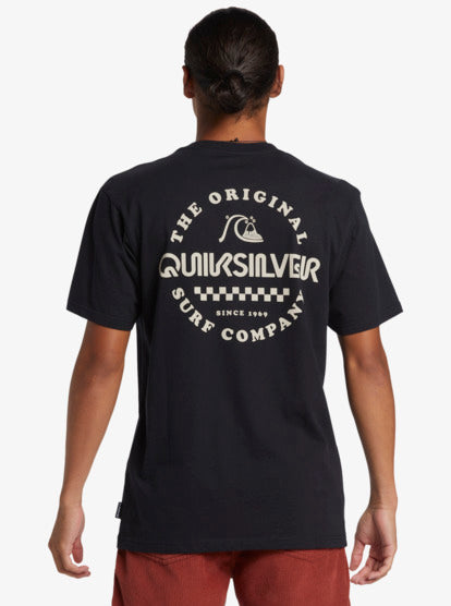 Quiksilver Omni Checked Mor Tee in black from rear