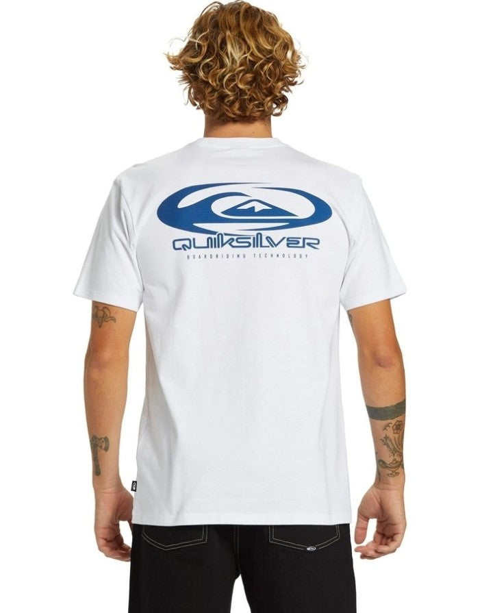 Quiksilver Orbital Tee in white from rear