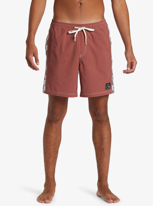 Quiksilver Original Arch 17" Volley Shorts in henna colour from front