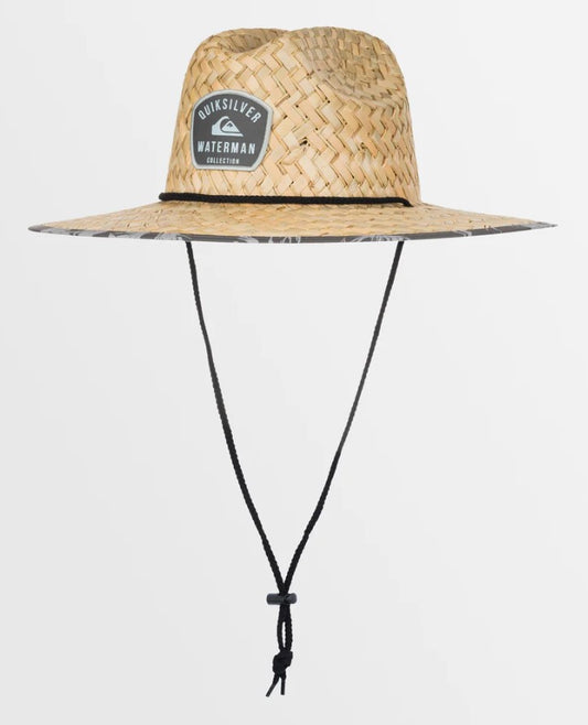 Quiksilver Outsider Waterman Straw Hat in palmz beluga colourway